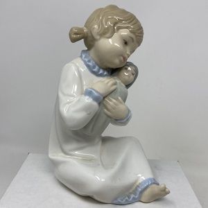 Zaphir Vintage Porcelain Figurine Girl With Doll Made in Spain